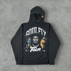 Rod Wave Soul Fly Tour Rapper Hip-Hop Size Small Black Sweatshirt Hoodie
